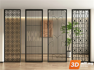 Folding screen Skp Files 